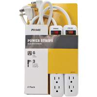 Power Strip 2-Pack, 6 Outlet(s), 3', 15 A, 1875 W, 125 V Toolneeds Inc.